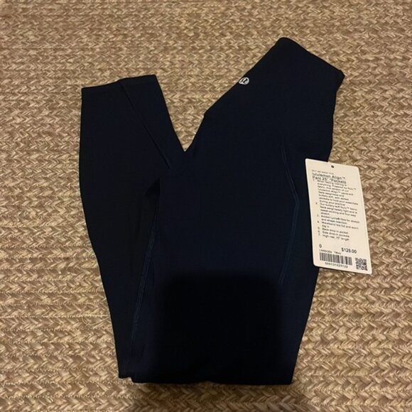 NWT lululemon align pant 25” with pockets true navy - Picture 5 of 10